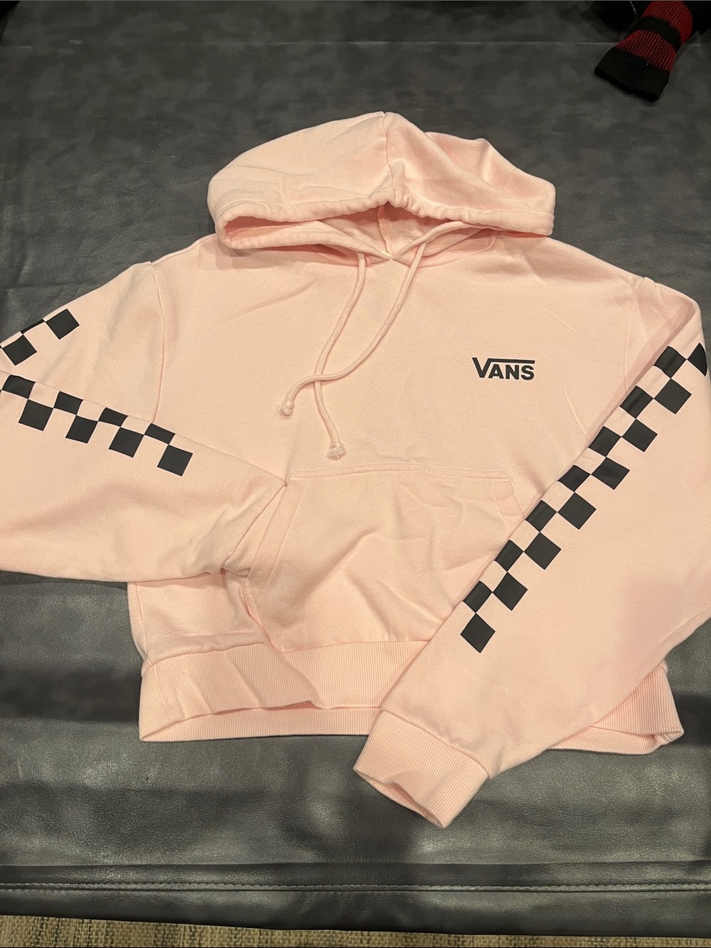Vans Pink Checkerboard Logo Hoodie